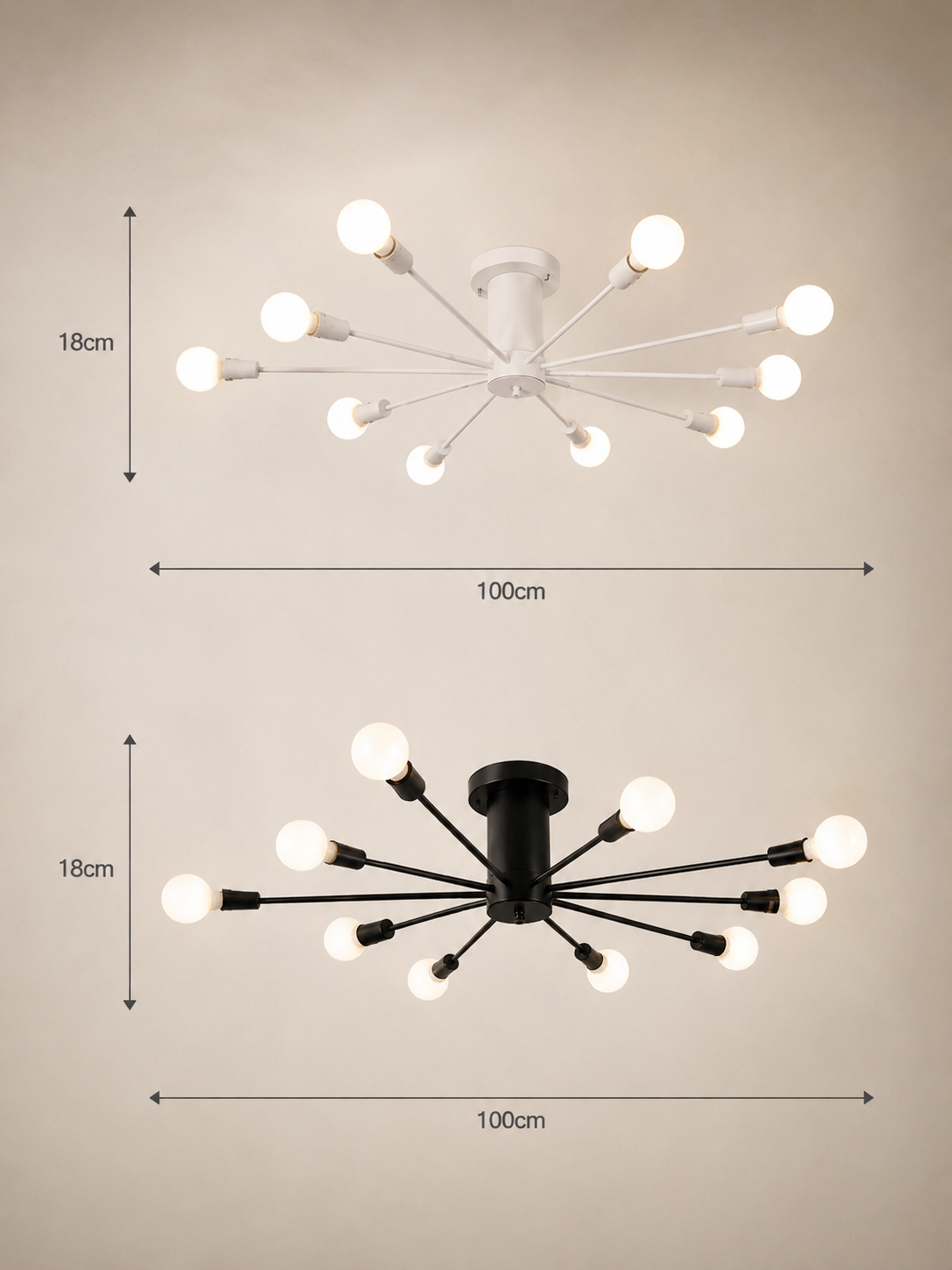 Modern Nordic Sputnik Ceiling Light