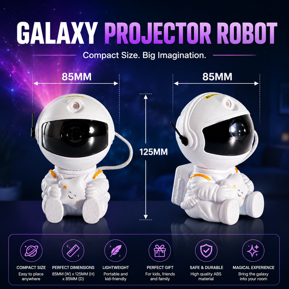 Astronaut Star Projector Lamp
