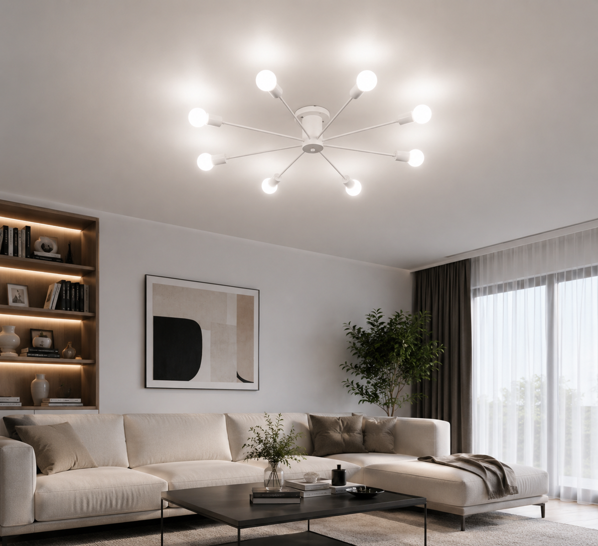 Modern Nordic Sputnik Ceiling Light