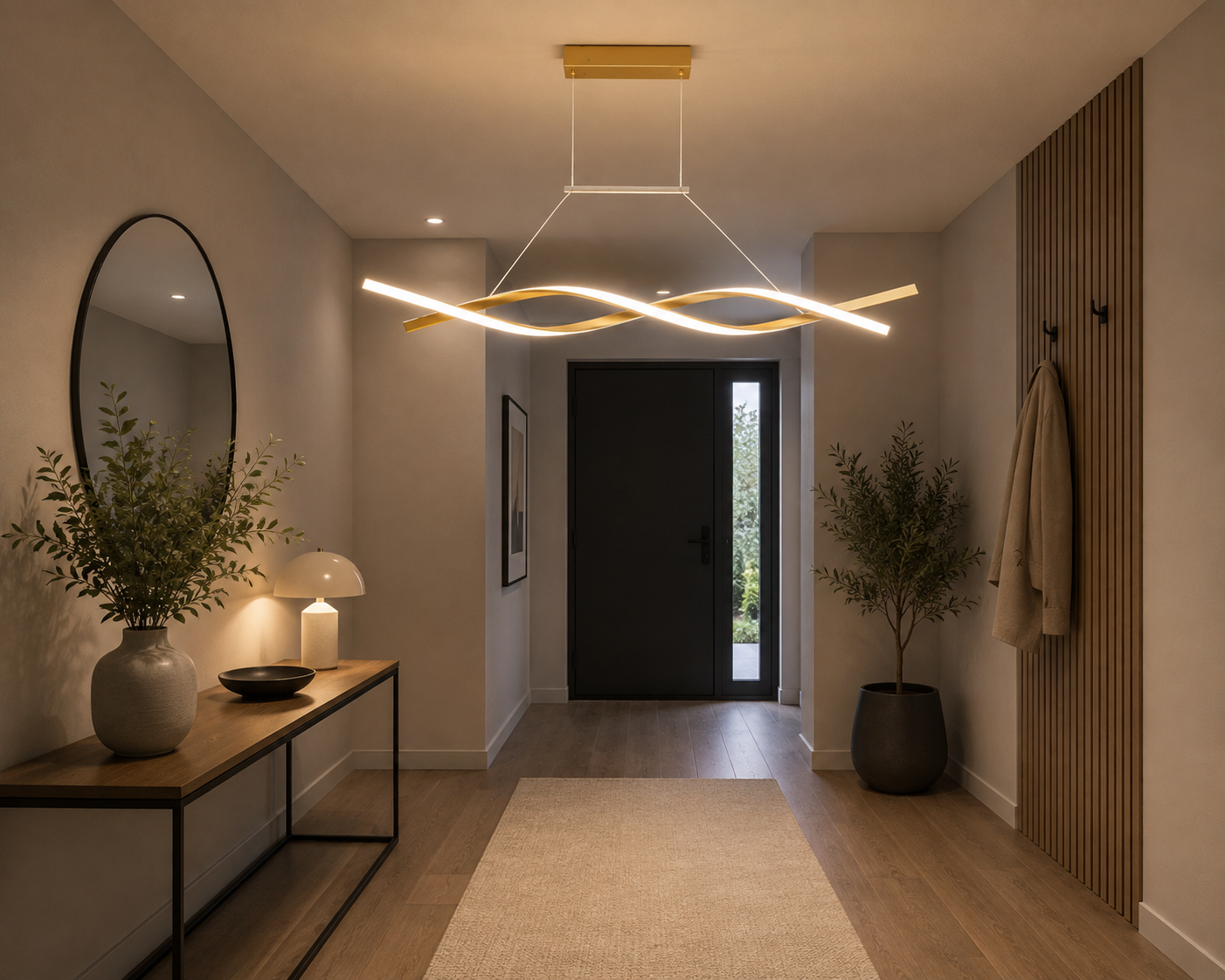 LUXEGLOW Infinity Wave LED Pendant Light