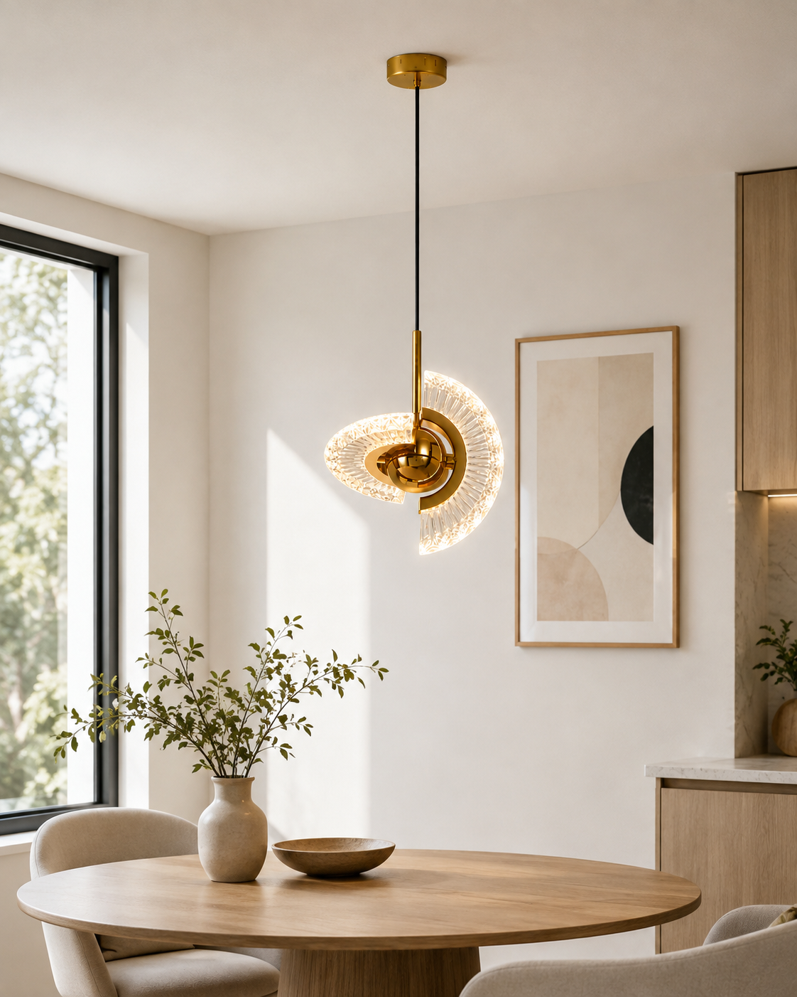 Crystal Halo LED Pendant Light