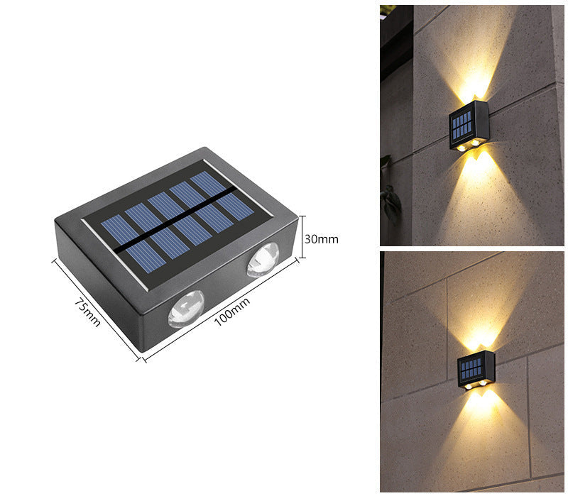 Solar Dual-Head Waterproof Outdoor Wall Lamp