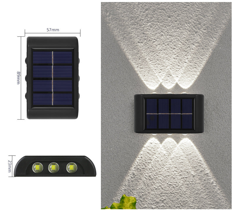 Solar Dual-Head Waterproof Outdoor Wall Lamp