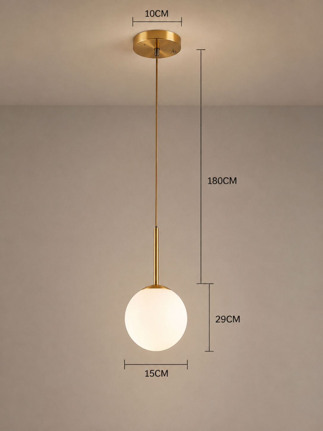 Modern Glass Globe Pendant Light