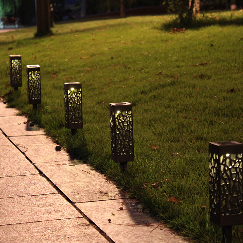 Outdoor Waterproof Solar Lamp with Hollow Design