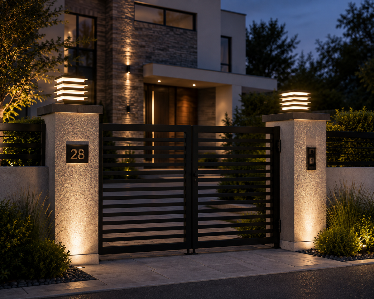 Modern Solar LED Outdoor Pillar Light