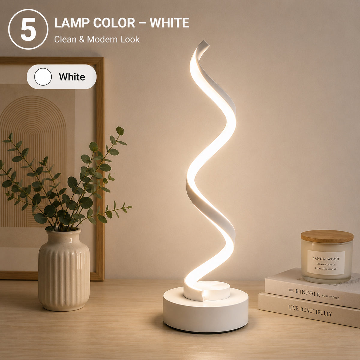 Modern Spiral LED Table Lamp
