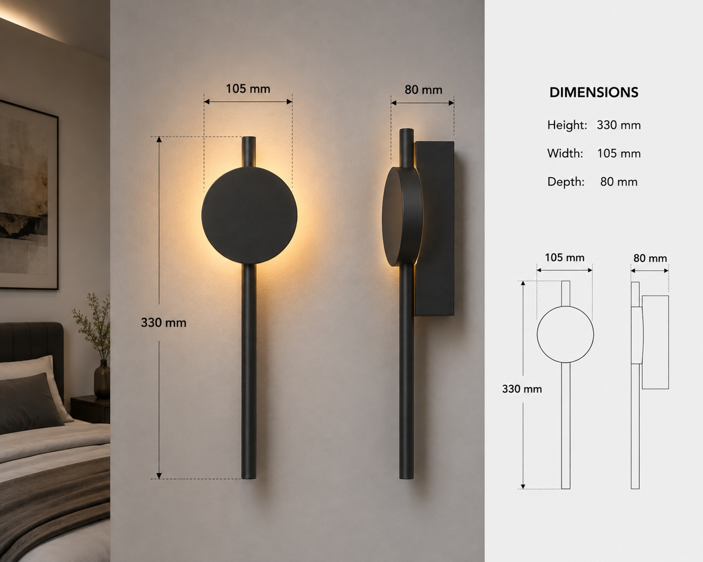 Modern Corrugated LED Wall Light | Waterproof Minimalist Indoor & Outdoor Wall Sconce