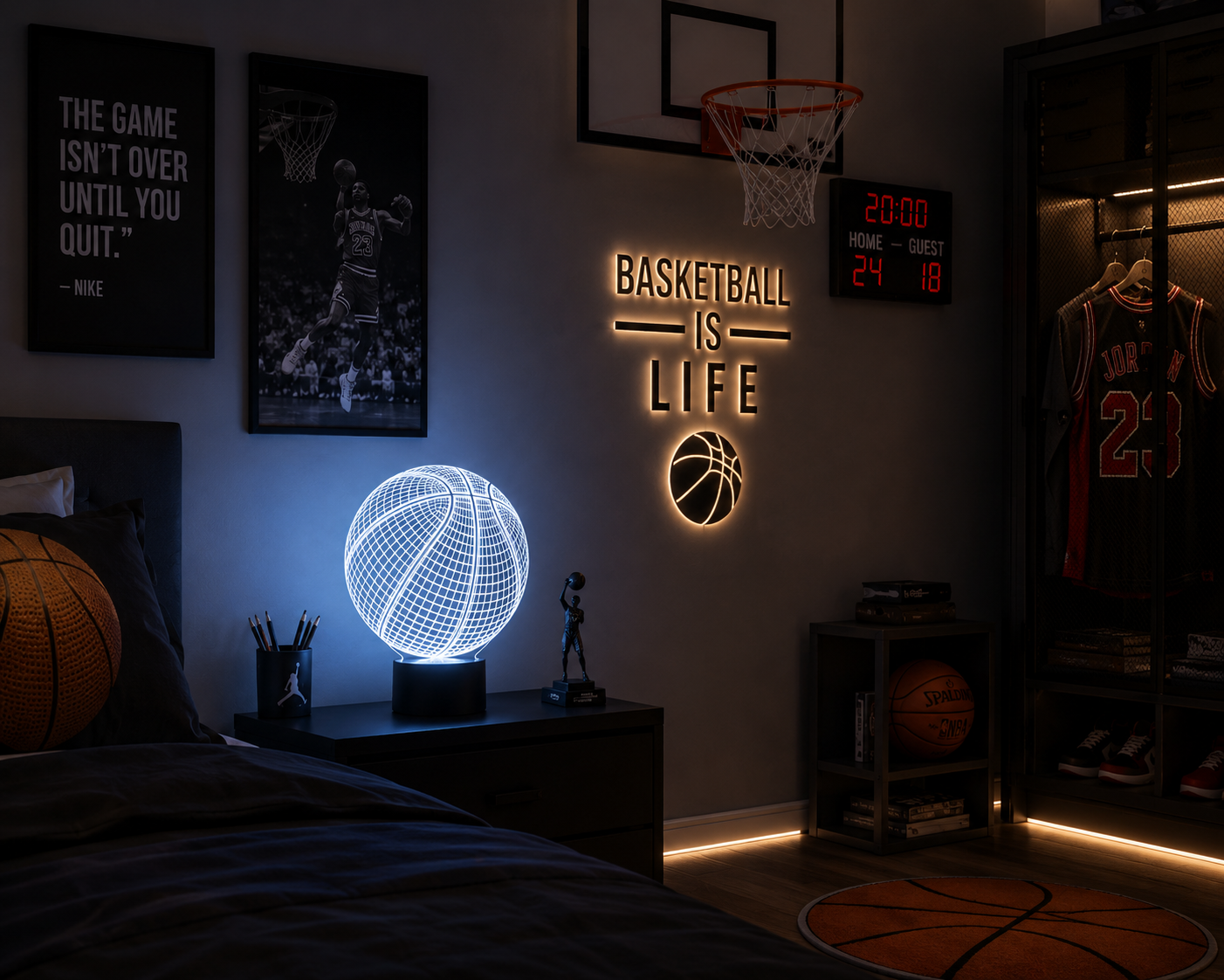 Basketball Creative 3D Table Lamp
