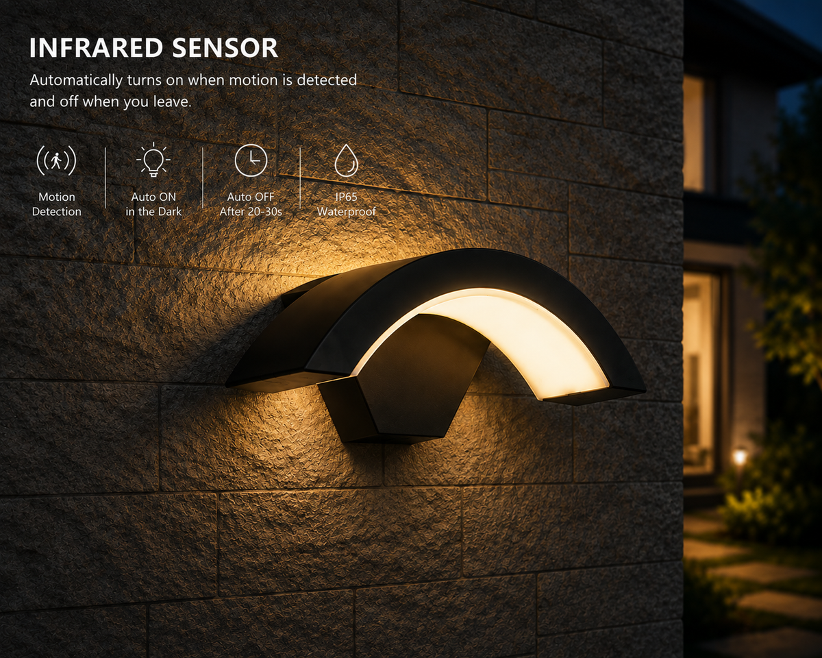 LED Curved Moon Wall Light