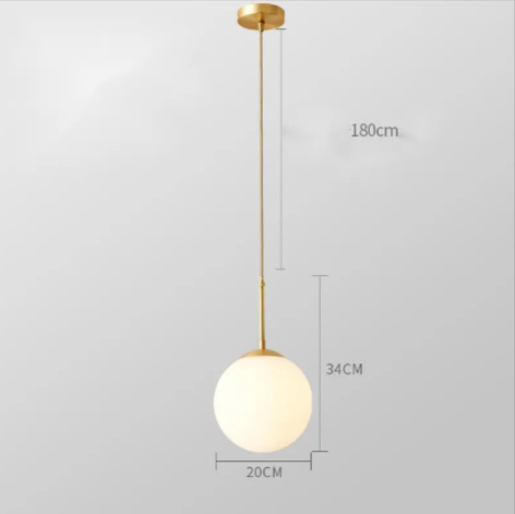 Modern Glass Globe Pendant Light