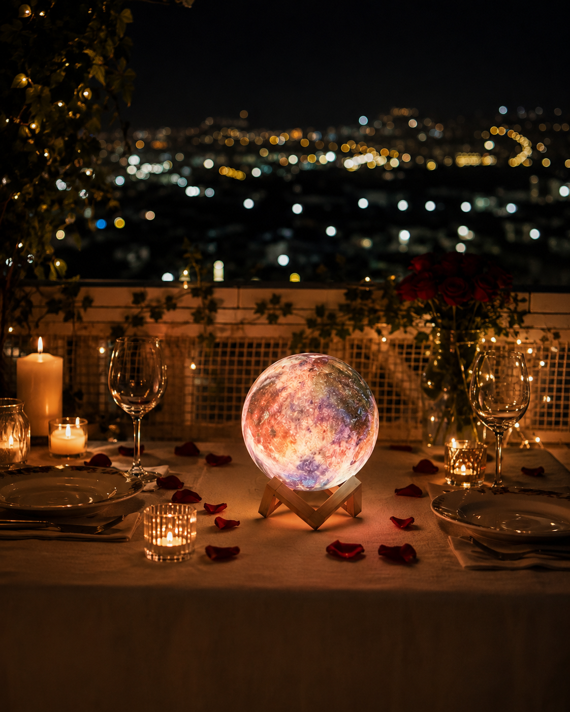 Moon Glow 3D LED Lamp – 16 Colors with Remote & Touch Control