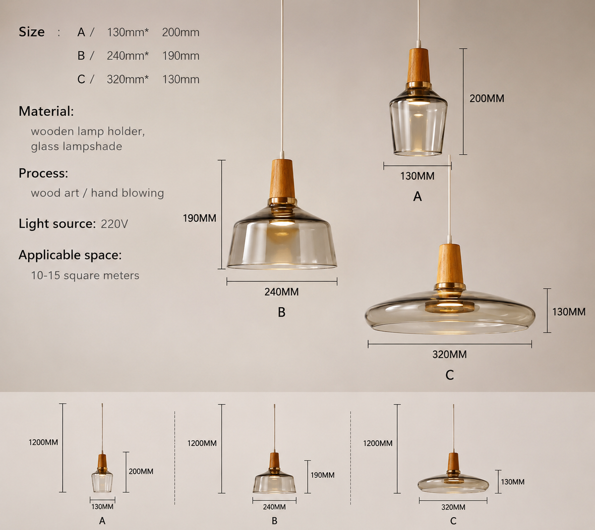 Glass Pendant Light