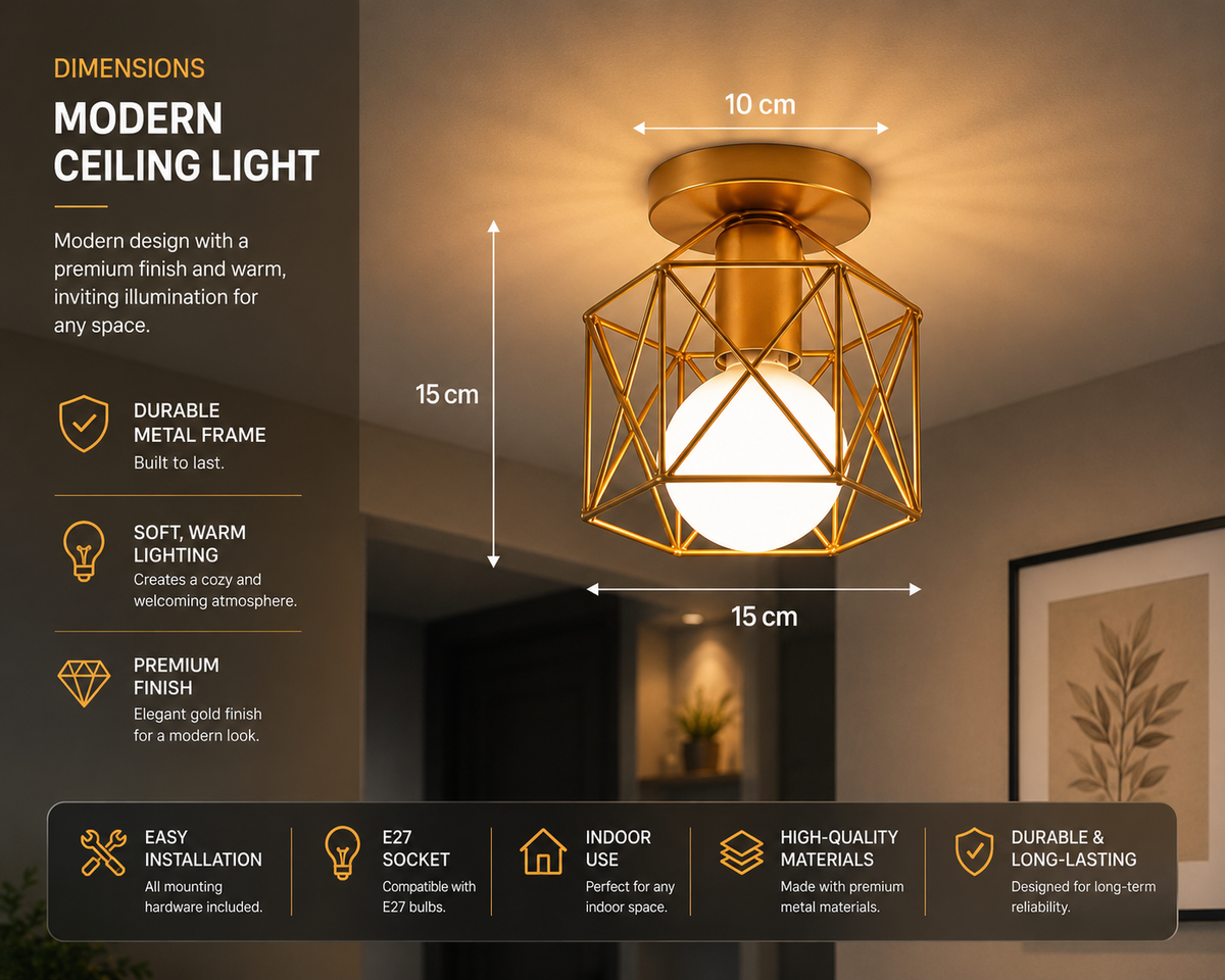 Modern Geometric Ceiling Light
