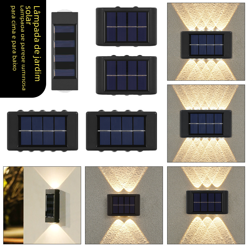 Solar Dual-Head Waterproof Outdoor Wall Lamp