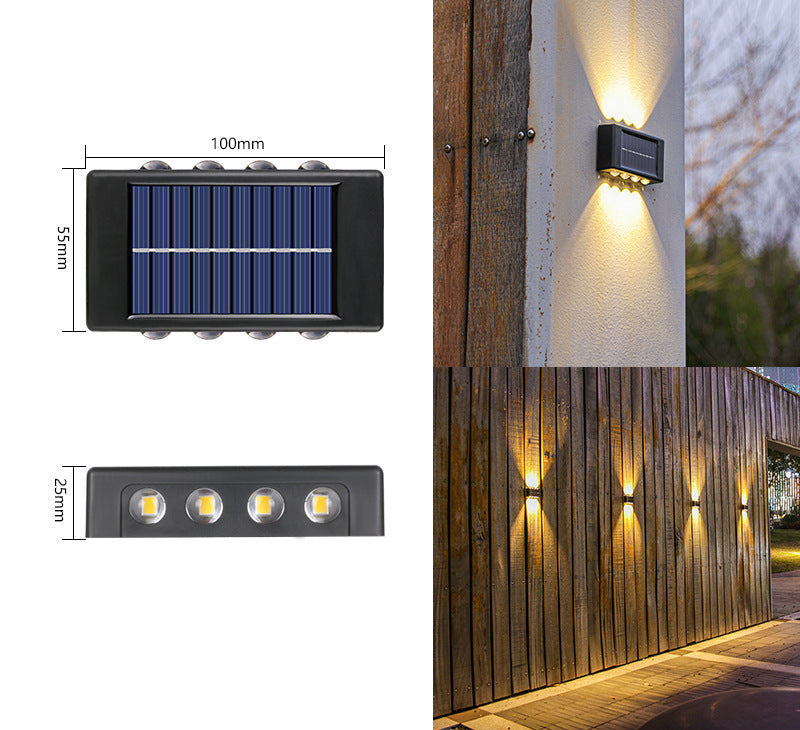 Solar Dual-Head Waterproof Outdoor Wall Lamp