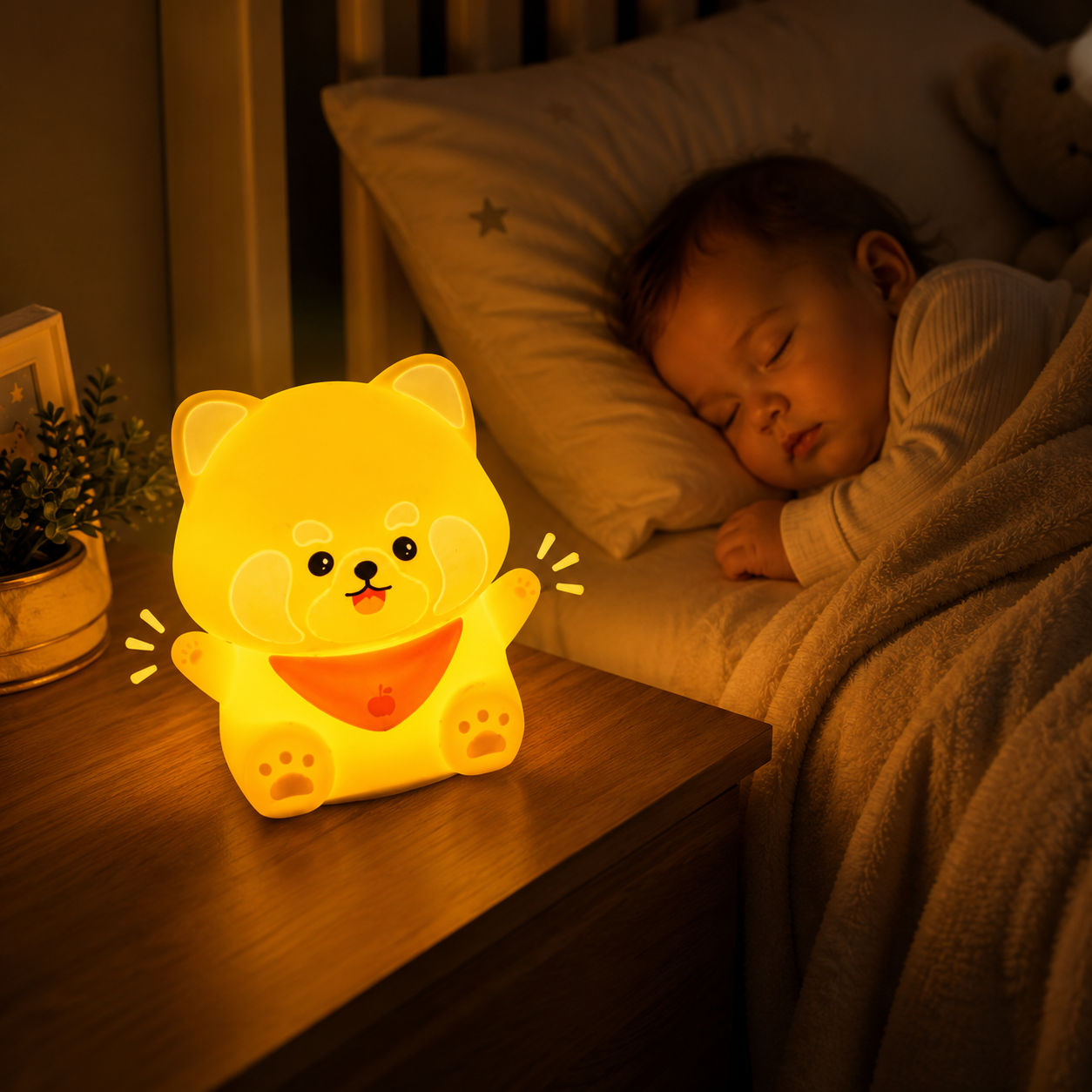 Red Panda Bedside Lamp