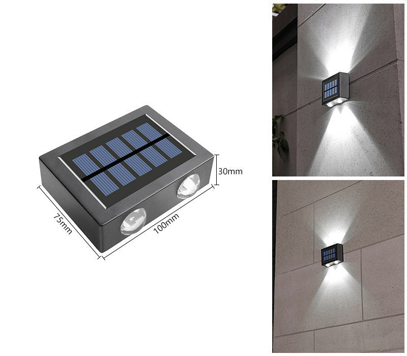 Solar Dual-Head Waterproof Outdoor Wall Lamp