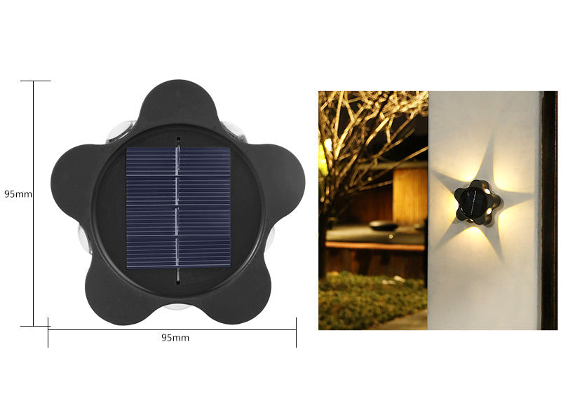 Solar Dual-Head Waterproof Outdoor Wall Lamp