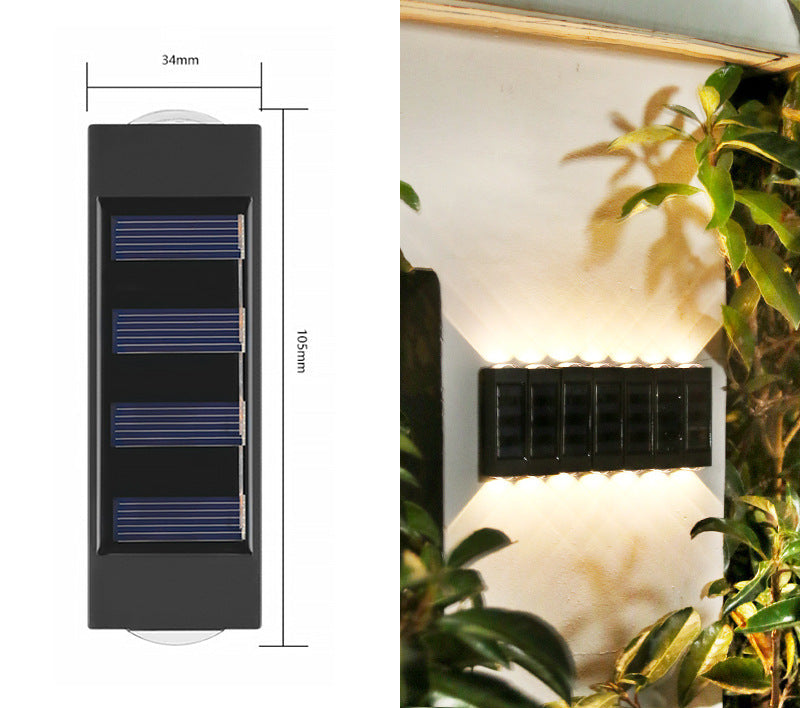 Solar Dual-Head Waterproof Outdoor Wall Lamp