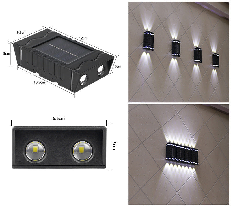 Solar Dual-Head Waterproof Outdoor Wall Lamp