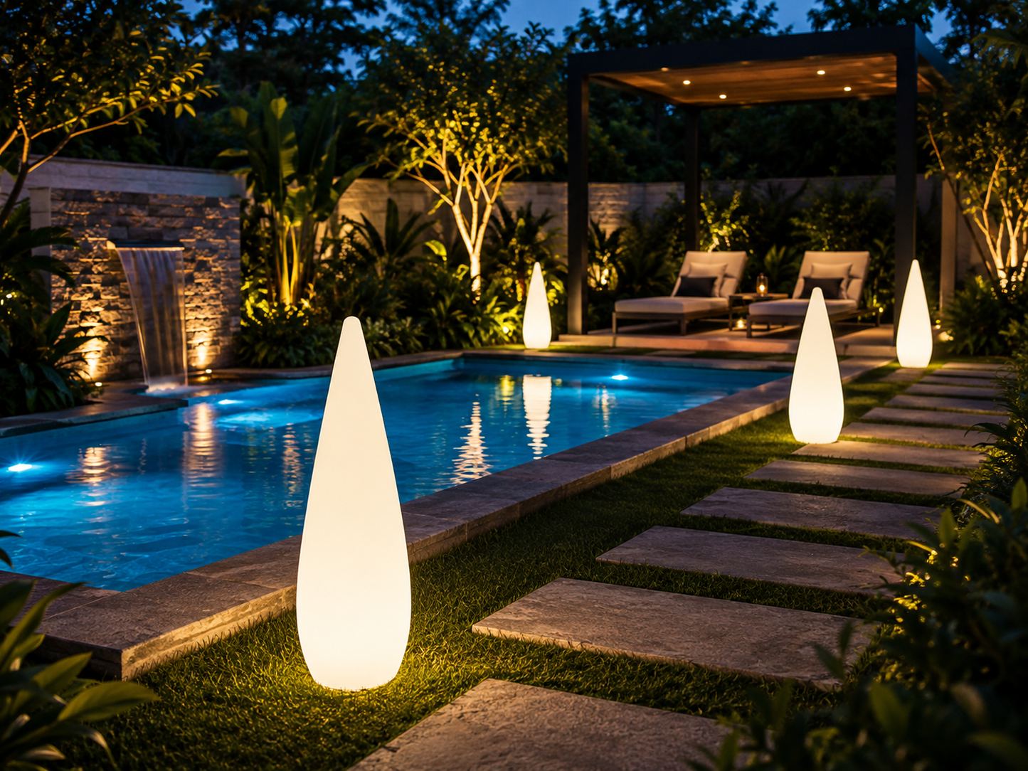Outdoor LED Water Drop Light – Waterproof Garden Decoration