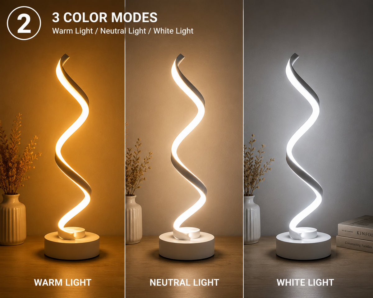 Modern Spiral LED Table Lamp