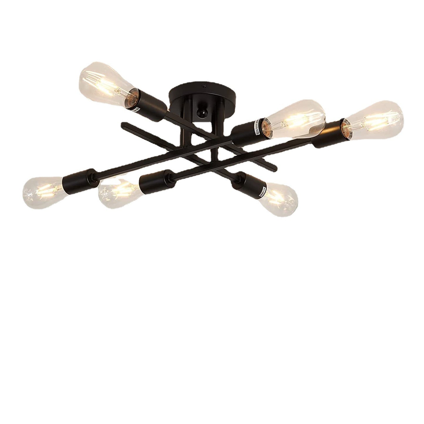 Vintage Black Iron Ceiling Light