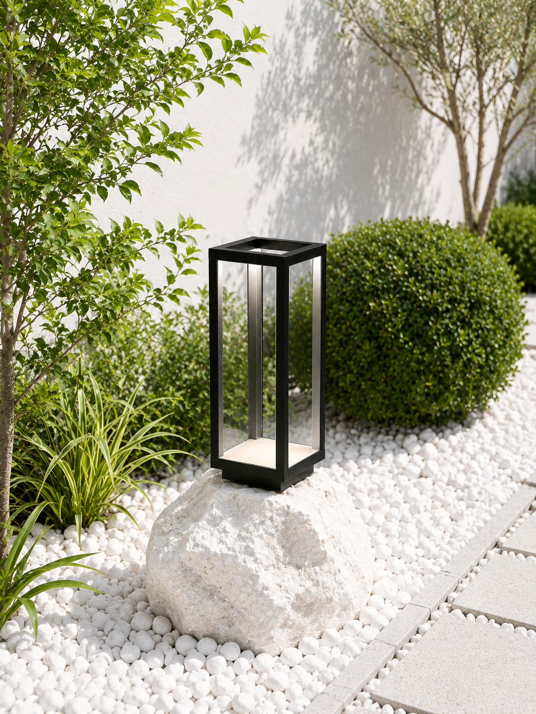 Modern Rechargeable LED Outdoor Table Lamp | Waterproof Dimmable Cordless Lantern for Indoor & Outdoor Use