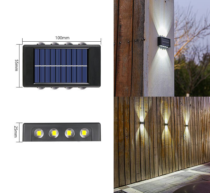 Solar Dual-Head Waterproof Outdoor Wall Lamp