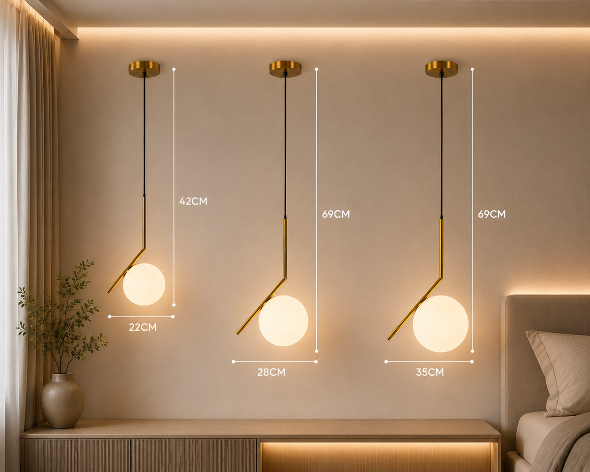 Modern Nordic Glass Globe Pendant Light