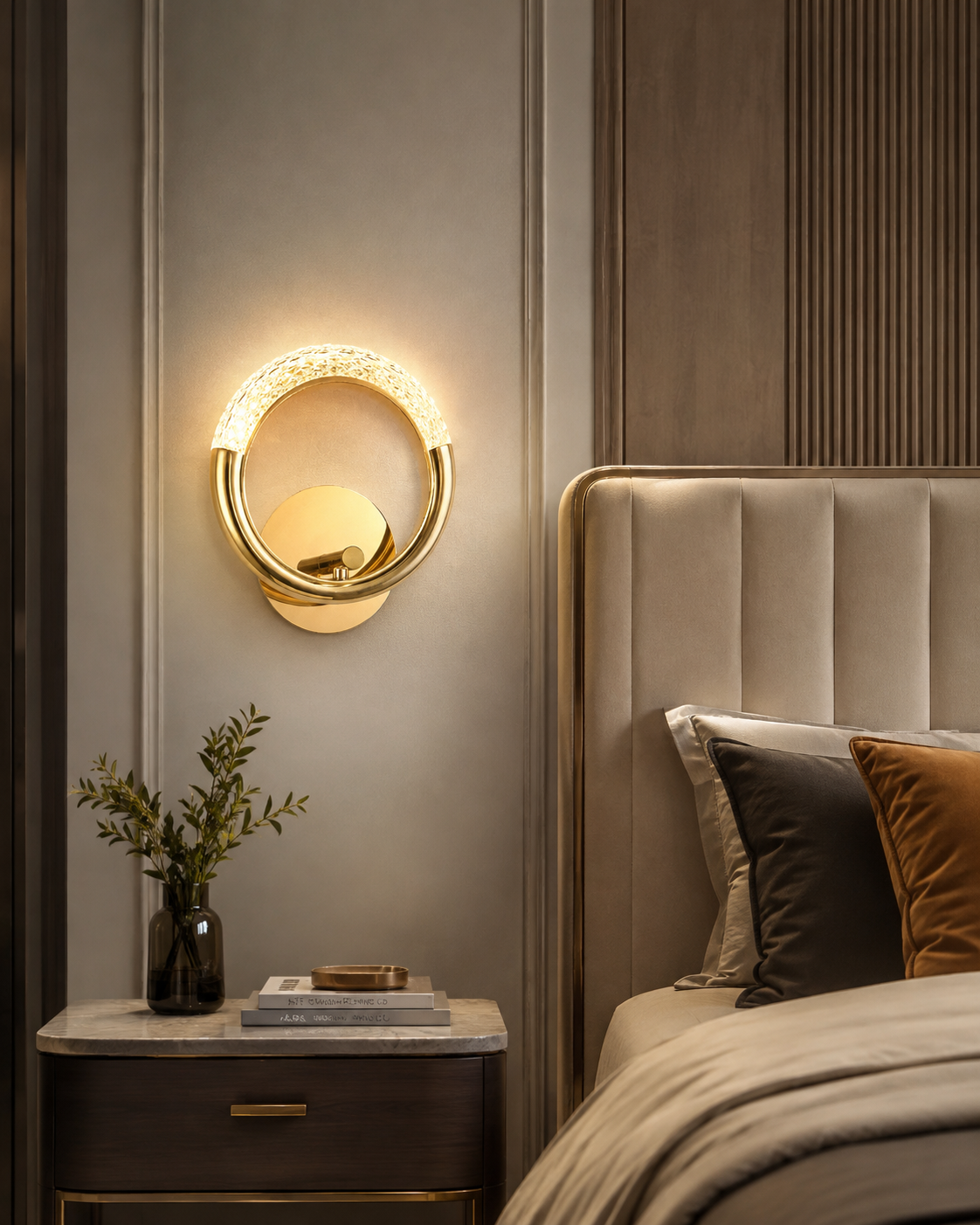 Luxury Gold LED Wall Sconce