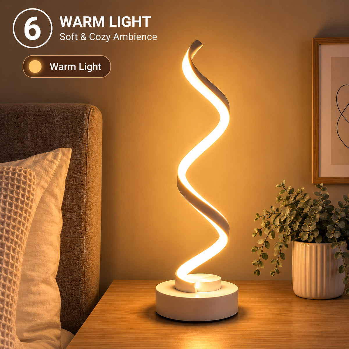 Modern Spiral LED Table Lamp