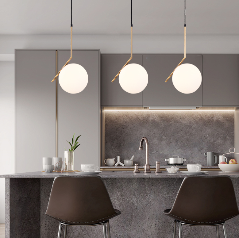 Modern Nordic Glass Globe Pendant Light