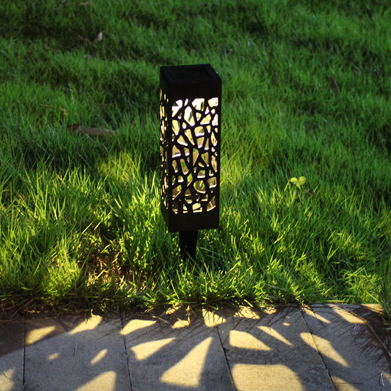 Outdoor Waterproof Solar Lamp with Hollow Design