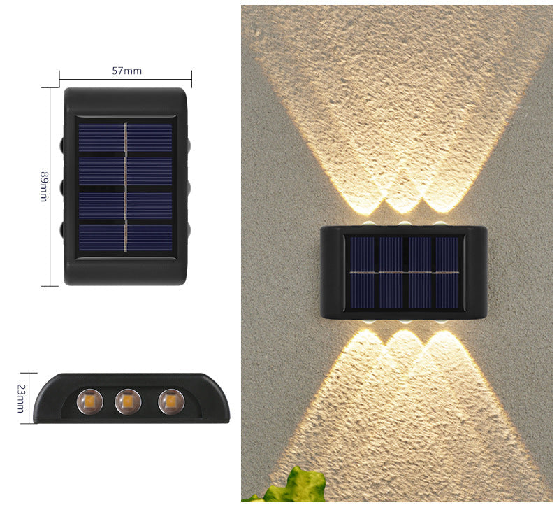 Solar Dual-Head Waterproof Outdoor Wall Lamp