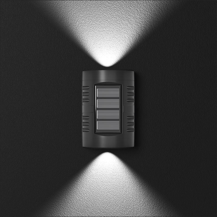 Solar Dual-Head Waterproof Outdoor Wall Lamp