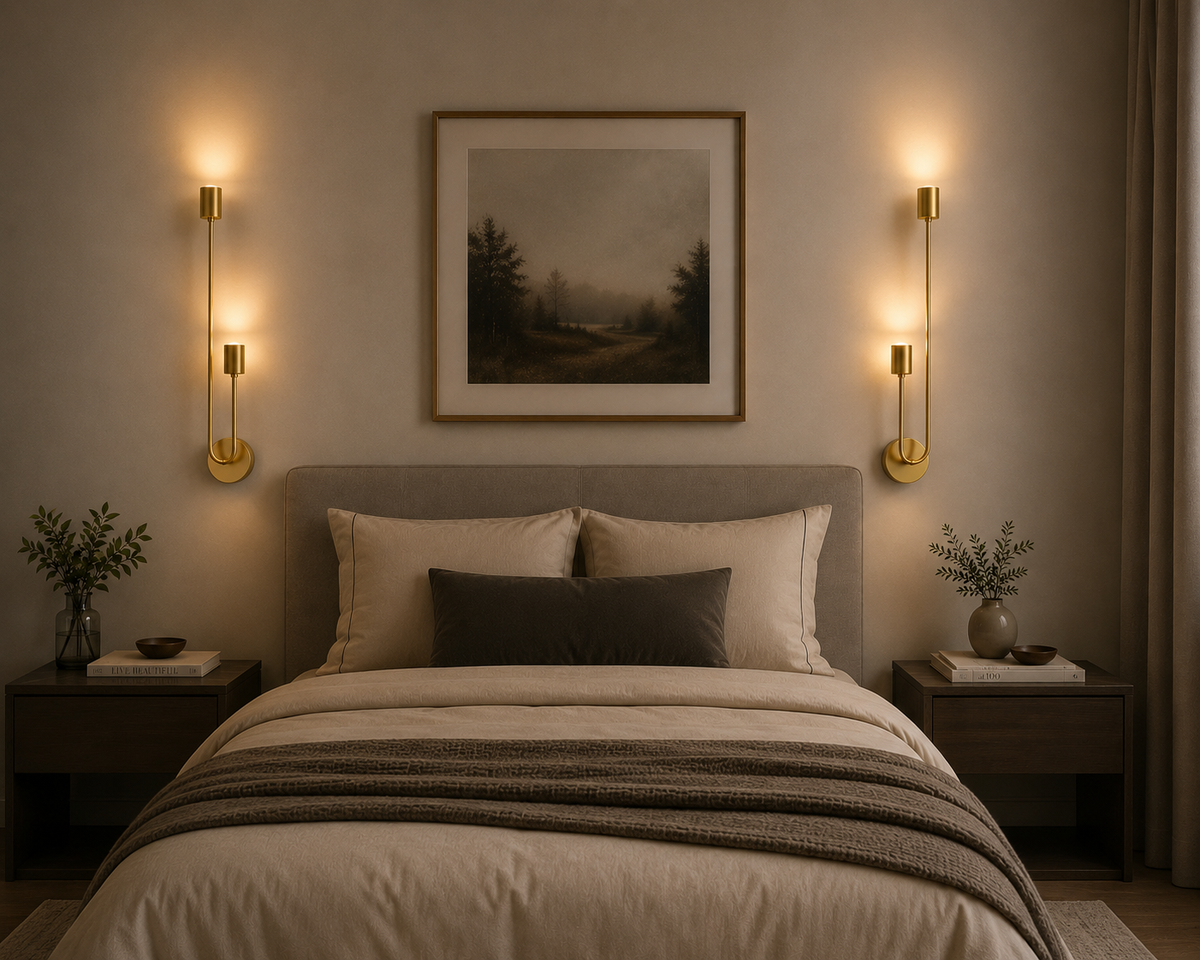 Modern Gold Dual Wall Sconce