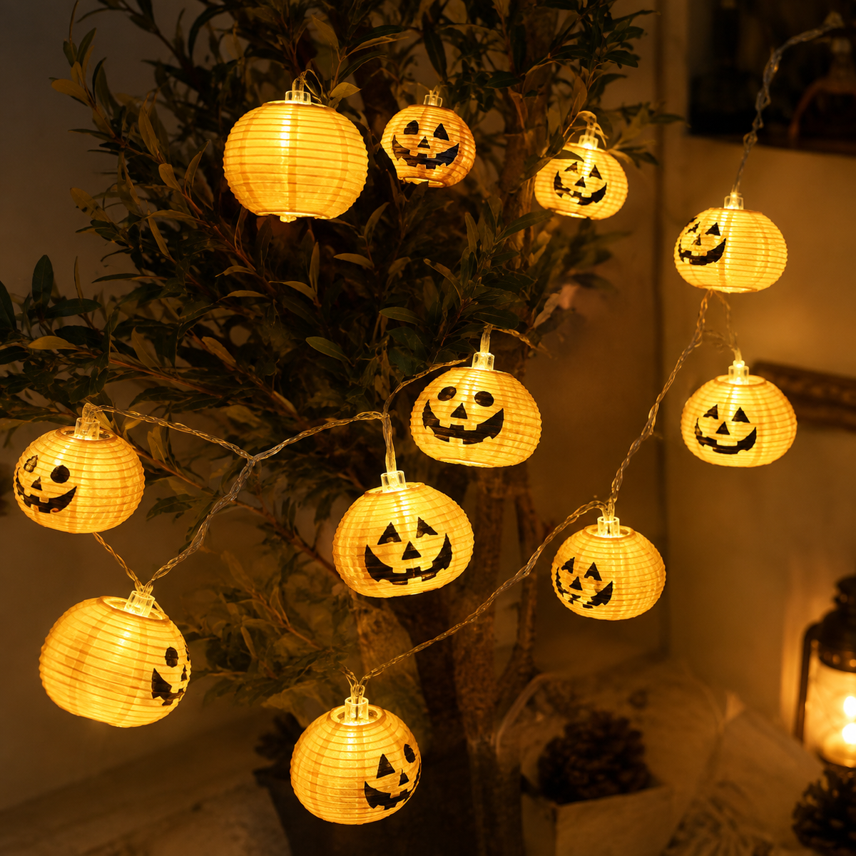 Halloween Pumpkin LED String Lights