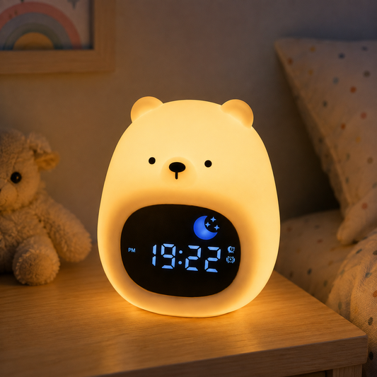 Cute LED Alarm Clock Night Light