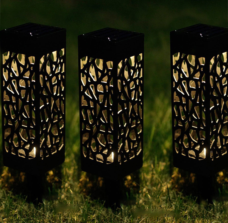 Outdoor Waterproof Solar Lamp with Hollow Design