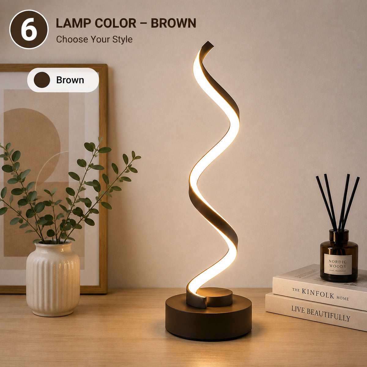 Modern Spiral LED Table Lamp
