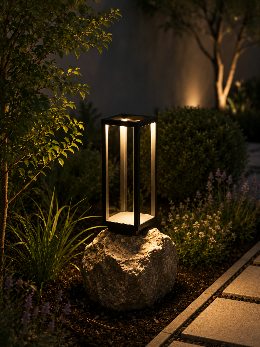 Modern Rechargeable LED Outdoor Table Lamp | Waterproof Dimmable Cordless Lantern for Indoor & Outdoor Use