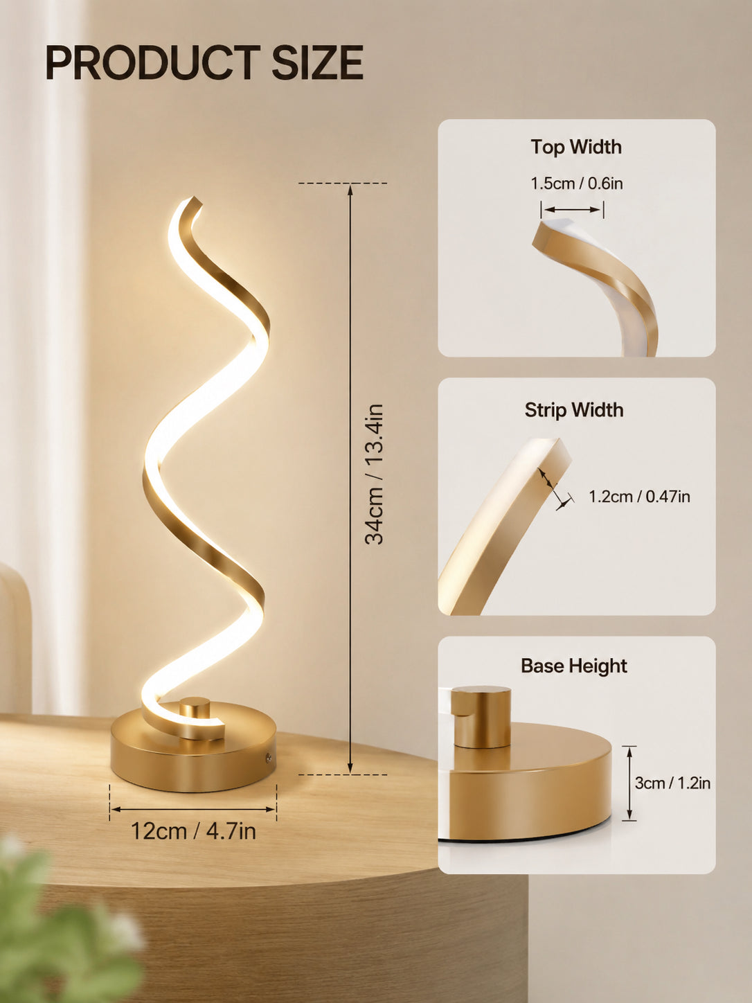 Modern Spiral LED Table Lamp