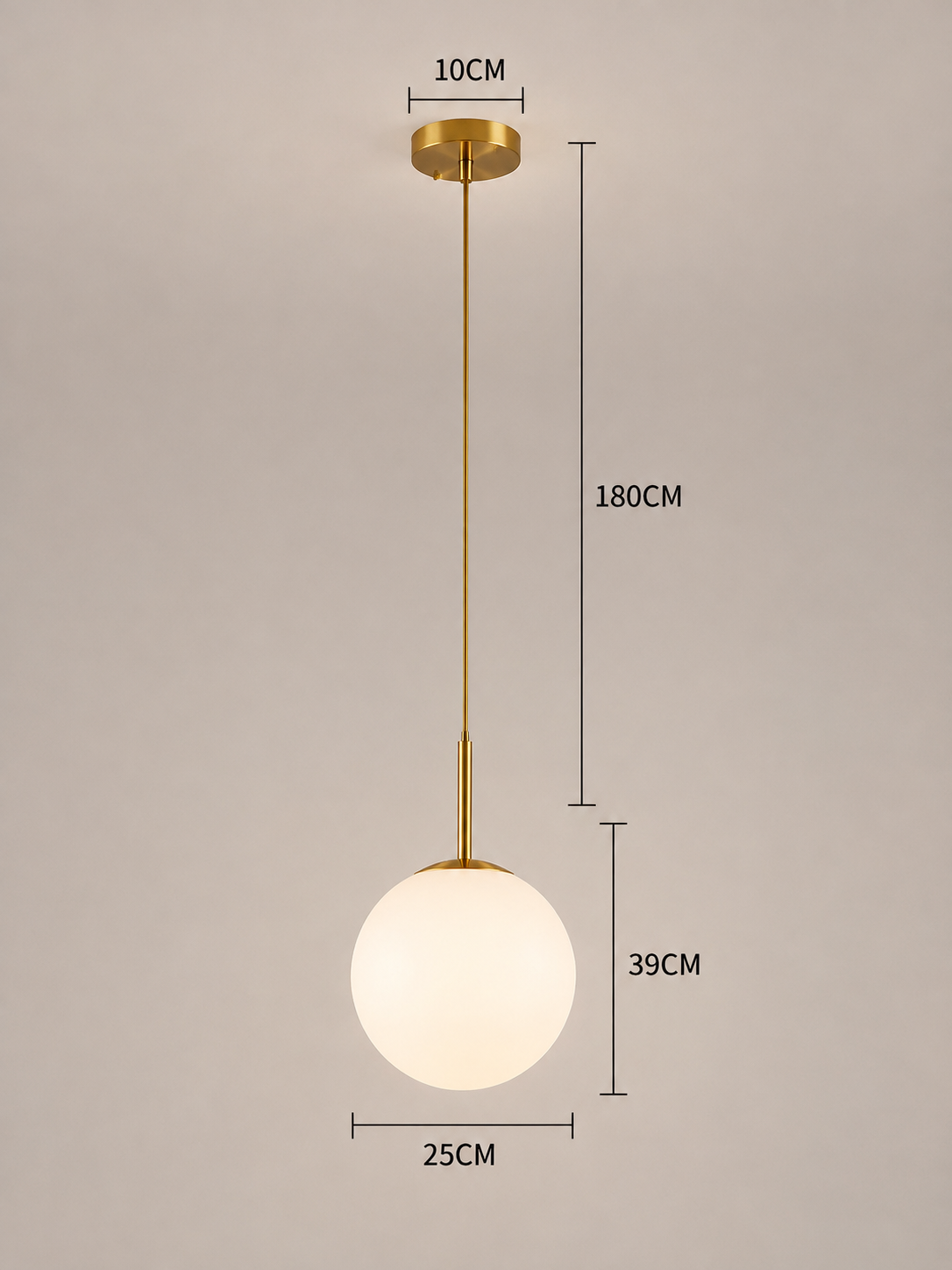 Modern Glass Globe Pendant Light