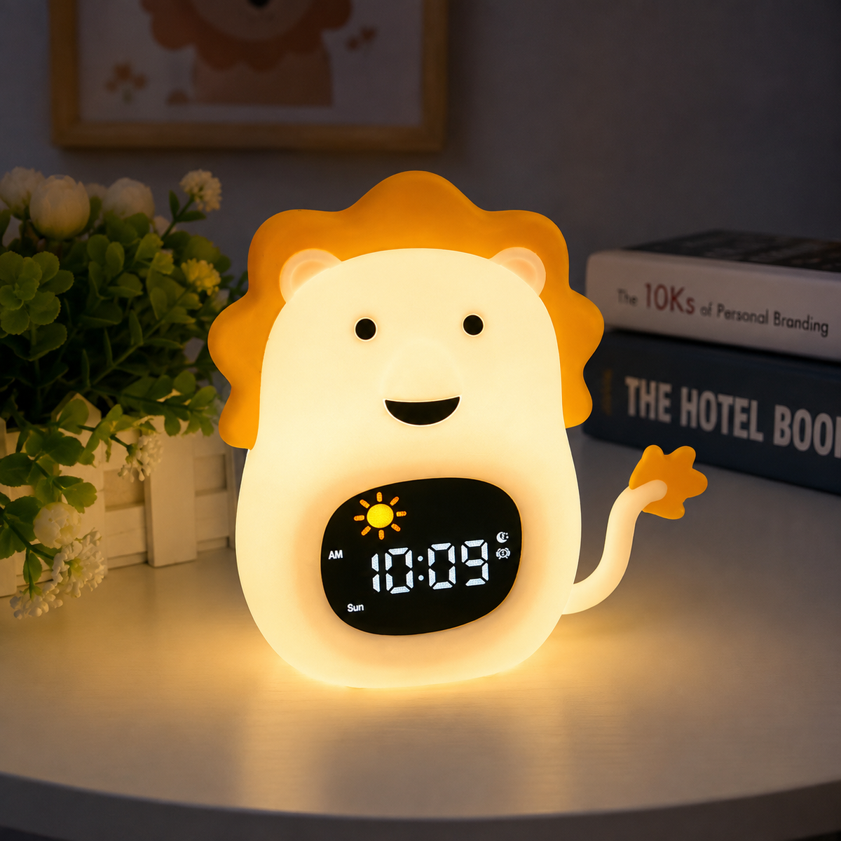 Cute LED Alarm Clock Night Light