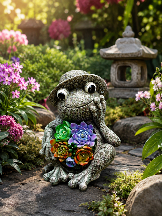 Solar Frog Garden Light