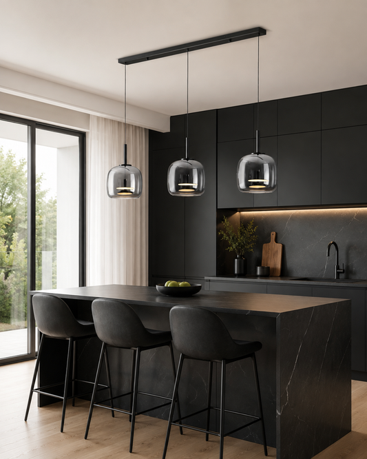 Modern Glass Trio Pendant Light