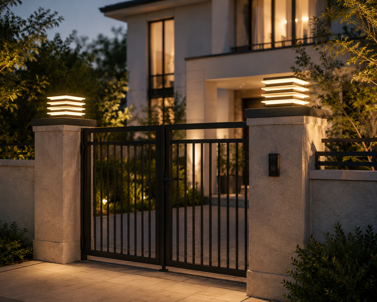 Modern Solar LED Outdoor Pillar Light
