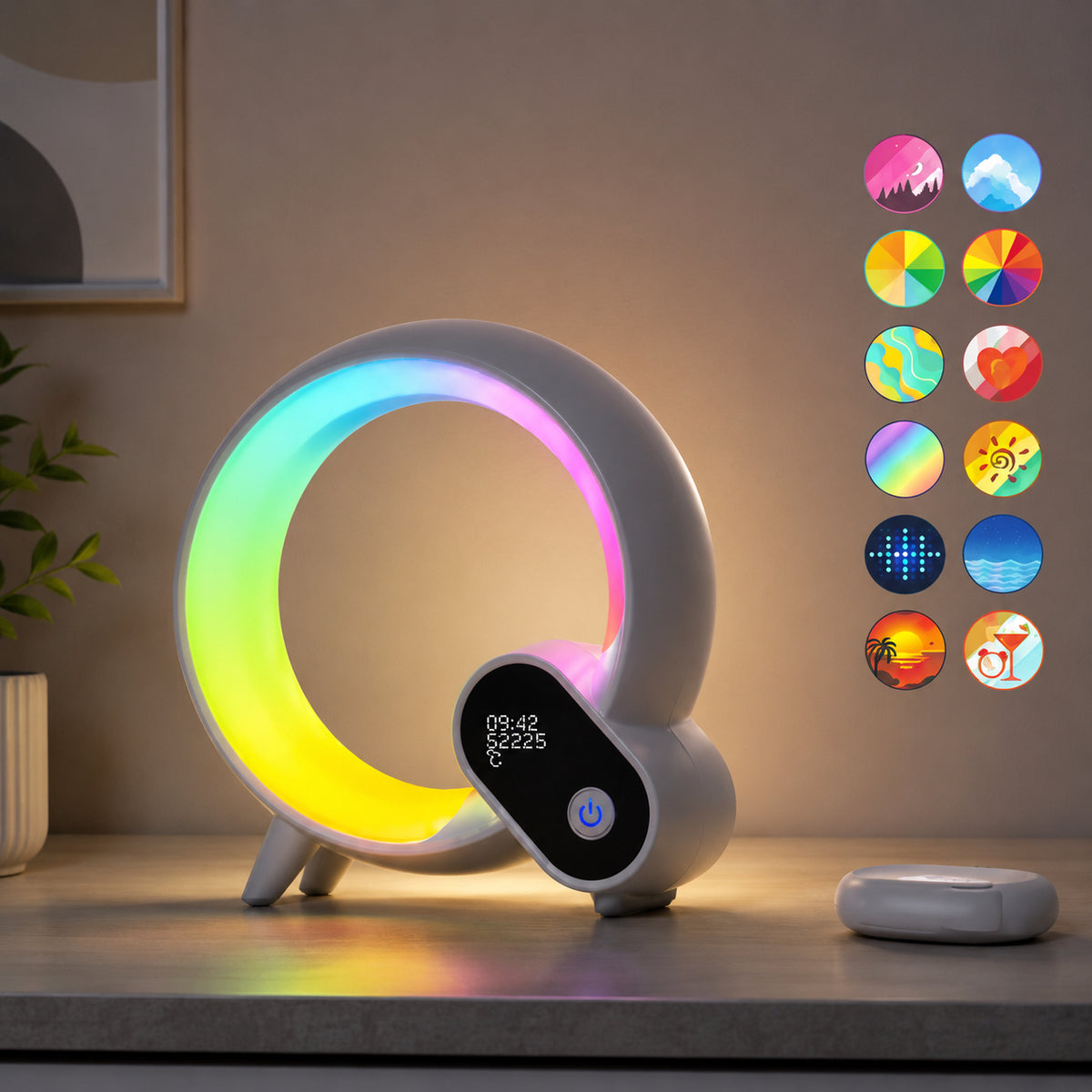 Smart Sunrise Alarm Clock & RGB Bluetooth Speaker